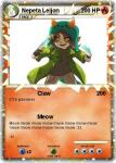  card cat_hat claw_gloves crossover ikimaru nepeta_leijon pok&eacute;mon pounce_de_leon source_needed starter_outfit text 