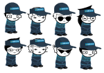  2012 all_kids alpha_kids beta_kids crossover dave_strider dirk_strider fullres greggs hat image_manipulation jade_harley jaggy_lines jake_english jane_crocker john_egbert restaurant_clerk rose_lalonde roxy_lalonde sprite_mode text yorsh 
