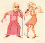  areu date_dress dave_strider godtier knight microphone rose_lalonde siblings:daverose 