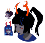  2024 alternate_hair art_dump body_modification candy_timeline fullres haven homestuck:_beyond_canon jaggy_lines solo vriska_maryam-lalonde 