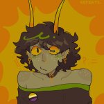  2023 blush body_modification ellsee_raines fanfic_art fantroll freckles fullres headshot kittypeb lgbt_pride solo starter_outfit vast_error 