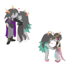 2019 crossover fullres heart holding_hands princes_of_song shipping solo trollified weenie-kun