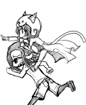  2011 carrying cat_hat equius_zahhak fullres grayscale monochrome nepeta_leijon pride profile sketch starter_outfit sweat 
