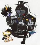  2012 biting blood cannibalism carrying dirk_strider eridan_ampora fullres gamzee_makara hb hearts_boxcars karkat_vantas sailorbeefcake scars sitting starter_outfit 