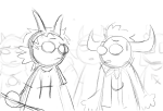 2016 dancestors dream_ghost equius_zahhak fullres godtier gold_pointy_jam grayscale kanaya_maryam meenah_peixes mind_aspect paperseverywhere pirate_pupa_pan seer sketch starter_outfit tavros_nitram terezi_pyrope