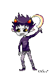 2013 666bot animal_ears animated fullres homes_smell_ya_later karkat_vantas pixel solo starter_outfit transparent weapon