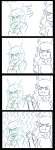  2014 ancestors blackrom blindfang casual food fullres highlight_color lesbianneopolitan lineart marquise_spinneret_mindfang monochrome neophyte_redglare no_hat shipping text 