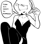  2026 alcohol beverage blush cocktail_glass fashion fullres grayscale mom monochrome myriadserased sitting solo text word_balloon 