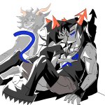  2026 dillfem101 equius_zahhak fullres gamzee_makara glasses_added kiss meowrails nepeta_leijon no_glasses no_hat palerom shipping sitting starter_outfit sweat 