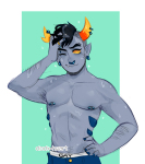  2018 body_hair body_modification broken_source clock-heart fullres hiveswap mallek_adalov no_shirt solo wonk 