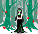 3_in_the_morning_dress flowers frogs ghostiehugs jade_harley land_of_frost_and_frogs pixel solo trees 
