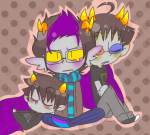 2011 blush crying eridan_ampora erisol fullres karkat_vantas lying multishipping rinny shipping sickleback sitting sollux_captor starter_outfit 
