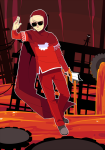  dave_strider dragonhead_cane godtier knight land_of_heat_and_clockwork royal_deringer silhouette soundphase terezi_pyrope 