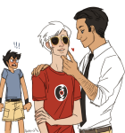  age_discrepancy dad dave_strider fastpuck father_time heart john_egbert red_record_tee redrom shipping starter_outfit 