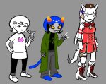  2026 action_claws alcohol beverage cat_hat cocktail_glass crossover fullres jaggy_lines meenahbutt nepeta_leijon roxy_lalonde starter_outfit umamusume:_pretty_derby 