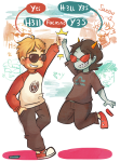  coolkids dave_strider high_five red_baseball_tee shipping terezi_pyrope word_balloon 