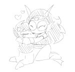  2026 feferi_peixes fullres grayscale heart hug karkat_vantas kneeling lifeblood monochrome redrom shipping sketch tornad0tommy 