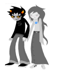 ... 2024 blush fullres holding_hands jade_harley jaggy_lines karkat_vantas kats_and_dogs melerbytes shipping starter_outfit 