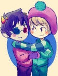  applebees dave_strider lumanous no_glasses redrom scarf_sharing shipping sollux_captor winter 