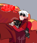  blush couch dave_strider godtier karkat_vantas knight red_knight_district ryu-gemini shipping sketch sleeping text time_aspect word_balloon 
