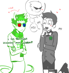  2025 arms_crossed blush dirk_strider erisolsprite fullres headshot heart jake_english kipferll pumpkin_patch redrom shipping skull_suit sprite text word_balloon 