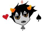  2012 bad_quality clubs diamond fictitiouscasualty fullres headshot heart karkat_vantas koala_tea solo spade 