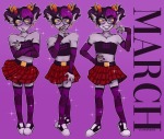  2025 arms_crossed blush body_modification clownsharks crossdressing eridan_ampora fullres gills march_eridan smiling_eridan solo stars text 