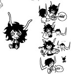  2025 ? ancestors beforus_ancestors bland_highblood flowers fullres grayscale lineart monochrome no_hat ship_name_needed shipping sitting starter_outfit text the_treeaboo tiniming66 word_balloon 