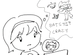  2009 animated computer ed-ramos fullres headshot imp john_egbert rose_lalonde sketch starter_outfit text thought_balloon word_balloon 