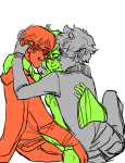  abnest dave_strider godtier hug jade_harley karkat_vantas kats_and_dogs knight limited_palette multishipping red_knight_district request shipping spacetime witch 