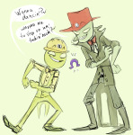 2017 broken_source charmrom dancing felt fullres hard_hat itchy shipping sketch starter_outfit text threeheadedhydra trace triptitch word_balloon