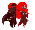  2025 aspect_symbol blood_aspect candy_timeline dave_strider davebot eyepatch fullres godtier heart homes_smell_ya_later homestuck:_beyond_canon karkat_vantas katana knight punished_outfit red_knight_district redrom shipping time_aspect 