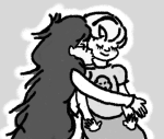  grayscale guns_and_roses hug jade_harley kiss rose_lalonde shipping starter_outfit tinytortoise 