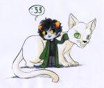  2012 emoticon fullres_export_attempted lusus nepeta_leijon no_hat pounce_de_leon starter_outfit valerei word_balloon 
