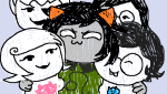 2015 another_dead_cat arm_around_shoulder batchmaker dancestors dream_ghost fullres girls jade_harley jaggy_lines jane_crocker martini_olive meulin_leijon multishipping redrom rose_lalonde roxy_lalonde sailorbeefcake scribble_mode ship_name_needed shipping starter_outfit
