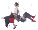  2023 casual deletethestars fashion fullres head_on_lap kanaya_maryam lying redrom shipping sitting spidermoth vriska_serket 