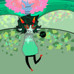  animated aspect_hoodie kiriloid land_of_thought_and_flow mind_aspect pixel request solo terezi_pyrope word_balloon 