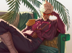  2025 couch dirk_strider facial_hair fashion fullres godtier heart_aspect homestuck:_beyond_canon meat_timeline prince sitting solo svetoshumovaya ultimate_dirk 