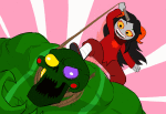  2016 animated aradia_megido bondage epilepsy_warning flash_asset fullres godtier lord_english maid no_shirt paperseverywhere strife time_aspect whip 