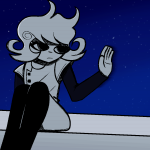  2026 fullres inknautilus jaggy_lines night roxy_lalonde sexy_science_lady_suit sitting solo stars 