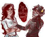  abnest arms_crossed blush jade_harley karkat_vantas kats_and_dogs redrom shipping starter_outfit word_balloon 