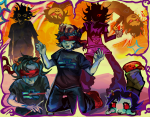  2026 bard blindfold blood dragon_cane dudoserswag fullres gamzee_makara godtier kneeling no_glasses rage_aspect silhouette sober_gamzee stars starter_outfit terezi_pyrope upside_down 