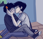 communism john_egbert karkat_vantas kiss pootles redrom shipping sitting starter_outfit 