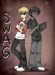  arms_crossed computer dave_strider incessantlyphlegmatic red_baseball_tee sollux_captor watermark 