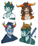  2019 blush body_modification crow-with-a-shortcake fullres headshot hiveswap mallek_adalov skylla_koriga starter_outfit sweat tasseled_sword tegiri_kalbur tyzias_entykk 