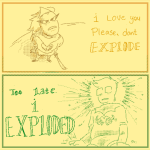  2024 comic dirk_strider docileroamer fullres godtier heart_aspect hope_aspect jaggy_lines jake_english limited_palette meme page prince pumpkin_patch shipping text unbreakable_katana 