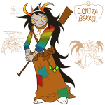  2024 animal_ears aspect_symbol blush casual fashion fullres godtier gun jade_harley jaggy_lines obscenicon pumpkin reminders sketch solo space_aspect text trollified witch 