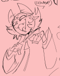 2025 cat_hat fullres grayscale jaggy_lines killerk0re monochrome native_source nepeta_leijon solo starter_outfit text word_balloon
