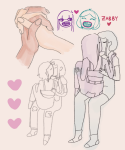  2021 abby flesh_garage fullres heart holding_hands kiss psycholonials redrom shipping sitting zabblepie zhen 