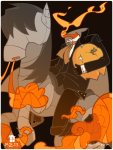  2023 animals decapitation dirk_strider fullres halloweenstuck horses jaggy_lines littlestpetgoth pumpkin robot solo 